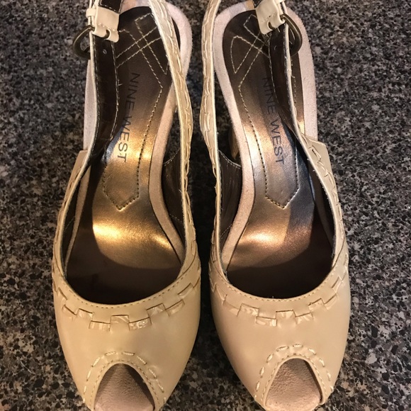 Nine West Leather Platform Sandals 6.5 - Picture 3 of 8